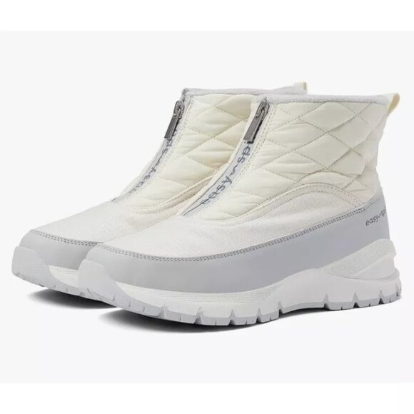 Easy Spirit Wistar Womens Ankle Boot Zipper Detail White Light Gray Size 9.5 - Picture 2 of 4